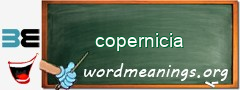 WordMeaning blackboard for copernicia